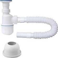 Pars Taslı Lavabo-Evye Körüklü Sifon 70 cm + Adaptör Takoz Conta Kolay Montaj Özelliği