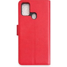 Csmo-Tex Newface  Galaxy M31 Kılıf Tr S Plus Kapaklı Kılıf - Kırmızı