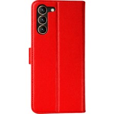 Csmo-Tex Newface  Galaxy S23 Plus Tr S Plus Kapaklı Kılıf - Kırmızı