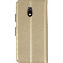 Csmo-Tex Newface Xiaomi Redmi A8 Tr S Plus Kapaklı Kılıf - Gold
