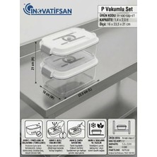 İnovatifsan Inovatifsan Vakumlu Saklama Kabı 2l + 1,4 Litre