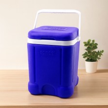 Milas Toptan 20L Mavi Kare Plastik Buzluk - Taşıma Kulplu