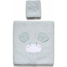 Funna Baby Bebek Havlu Seti 2'li Bath Time Gri 70 x 120 cm