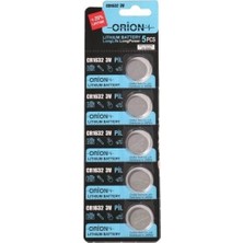 Orion CR1632 Lityum Pil 5'li Paket Yüksek Enerji Yoğunluğu ile Uzun Süreli Kullanım