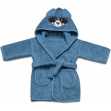 Funna Baby Bebek Bornozu Bath Time Mavi 0-2 yaş