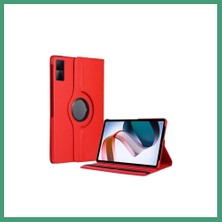 S'82 Redmi Pad Se 4g Uyumlu Kılıf 360 Tablet Deri Kılıf - Kırmızı BZS82