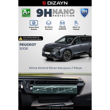 S-Dizayn Peugeot 5008 Allure / Gt 9h Nano Klima Kontrol Ünitesi Ekran Koruyucu (Parlak) 2024 Üzeri A+ Kalite
