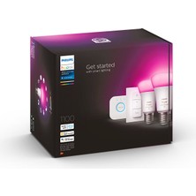 Philips HueWCA Renkli Akıllı Ampul 9 W E27 Duy Tipi 2'li Başlangıç Seti 75-100 W Güç Eşdeğer