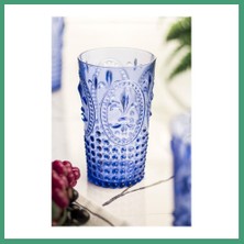 S'82 Akrilik Mavi Tekli Uzun Bardak & Su Meşrubat Bardağı 750 ml ( Büyük Boy & Cam Değildir ) BZS82