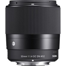 Sigma 30mm F1.4 DC DN Lens Sony E Uyumlu Düşük Işık Performansı Siyah Renkli