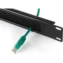 Kastap 1U 19'' Fırçalı Metal Kapama Paneli Rack Kabinet Aksesuarı Hava Akışını Önleyici