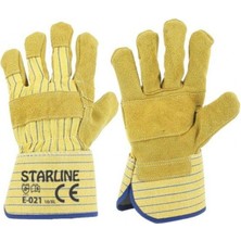 Starline 021-SR Deri Iş Eldiveni 10/XL Yüksek Koruma ve Ergonomik Tasarım Süet Deri Malzeme ile