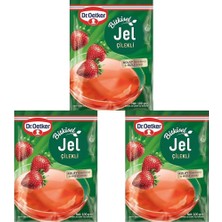 TeknoKapsül Dr. Oetker Bitkisel Jel Çilek Aromalı 100 gr 3lü Paket