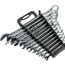 Genius 12 Li Kombine Anahtar Takımı 6x22 mm Metalik Gri Ergonomik Tasarım ile Dayanıklı Kalite