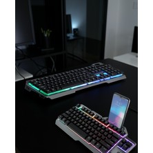 Palmira Demir Oyuncu Klavye Seti Rgb Işıklı Q Tuş Dizilimi UCZPG8018KLAVYE3