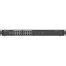 Marka Kolik Ruıjıe Reyee RG-ES118GS-P-L 16 Port Gıgabıt + 2 Port 1 GB Sfp 247 W Poe Rackmount Swıtch