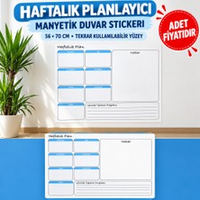 Marka Kolik Haftalık Planlayıcı Manyetik Duvar Stickerı Takvim 56 cm x 70 cm