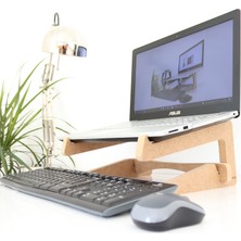 Hansdo Ahşap Laptop Standı - 15" - 17" Boyutlarındaki Laptoplar Ile Uyumlu - Laptop Yükseltici - ALS3