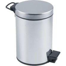 TemmuzX Pedallı 3lt Krom Metal Çöp Kovası (5264)