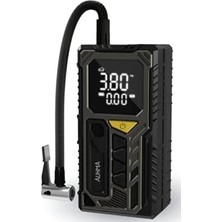 TemmuzX Dijital LCD Ekranlı 4000 Mah Hava Kompresörü/powerbank Özellikli Şişirme Pompası