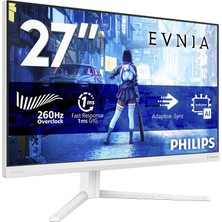 TemmuzX Evnia 27M2N5201P 27 260Hz 0,3ms HDR10 Amb Yükseklik Ayarlı Fast IPS Beyaz Pivot Gaming Monitör