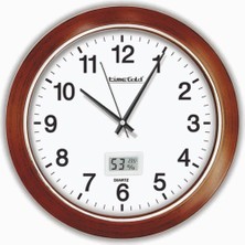 TemmuzX M3 Decorium 30CM Ebat Nem Ölçerli Nemölçerli Termometreli Sessiz Duvar Saati