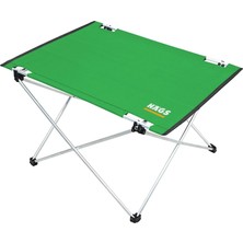 TemmuzX Ultralight Katlanır Kamp Sehpası, Piknik, Bbq, Doğa Aktiviteleri, Hiking, Plaj Için Taşınabilir Kompakt Roll Up Outdoor Kamp Masası Orta Boy - Yeşil