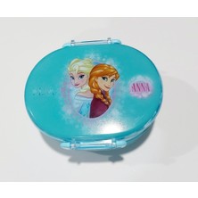 TemmuzX Plastik Beslenme Kutusu, 1.4 Litre, 2 Katlı, Çatal Kaşıklı, Frozen, Turkuaz