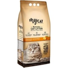 TemmuzX Original Mycat (10 Lt) Topaklanan Bentonit Kedi Kumu Portakal Kokulu (Ince Tane)