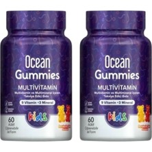 TemmuzX Ocean Gummies Multivitamin Çocuklar Için 60 Adet Jel Form 2'li Paket