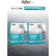 TemmuzX Plus Aktif Karbonlu Topaklanan Kedi Kumu, 6l x 2 Adet