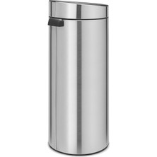 TemmuzX Dokunmatik Kumandalı Çöp Kutusu, 30 L, Paslanmaz Çelik, Matt Steel, 30 L