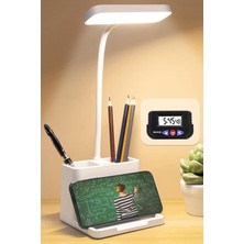 TemmuzX 2li Set Masa Lambası + Kronometreli Pomodoro Ders Çalışma Masa Lambası (Beyaz 108)