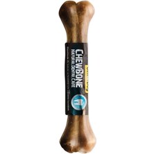 TemmuzX Mordimi Press Kemik Naturel Köpek Çiğneme Kemiği 10'' (25 Cm) 1'li Sığır Derisi Büyük Köpekler 210 gr