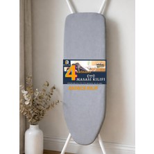 TemmuzX Ütü Masası Kılıfı Yanmaz Lastikli Süngerli Ütü Masası Örtüsü Ayarlanabilir Ütü Masası Bezi 55X145 cm