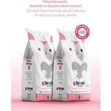 TemmuzX 2'li Avantaj Paketi Tozsuz, Topaklanan, Emiciliği Yüksek Bebek Pudralı Bentonit Kedi Kumu 2X5LT