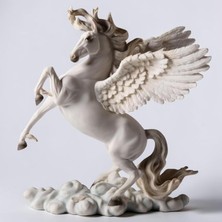 TemmuzX Dekoratif Pegasus At Figürü Veronese Biblo – Mitolojik Tema Şık Salon Dekoru Poliresin Dekoratif Obje 26X17,5X28 cm
