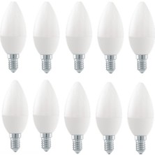 Cata 10ADET 7W Günışığı Sarı LED Mum Avize Ampulü Buji Ampul E14 Ince Duylu Ct 4079 3200 K