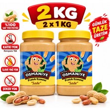 Osmaniye Fıstık Ezmesi 2 kg Günlük Üretim Saf Yer Fıstığı Ezmesi (Ilave Şeker Içermez)