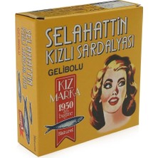 TeknoKapsül Selahattin Kemerli Kızmarka Kızlı Sardalya, 225 Gr, Teneke Ambalaj