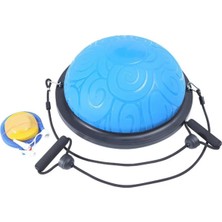 Marka Kolik Leyaton Uluslararası Standart Ebatlarda 62 cm Çap Bosu Ball Bosu Topu Pilates Denge Aleti Pompalı Mavi, Tek Ebat, Bdtpble, Mavi