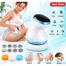 Yasomi PL-691 Şarjlı 8 Başlıklı Selülit Gidermeye Özel Cihaz Cilt Sıkılaştırıcı Yağ Yakma Masaj Cihazı