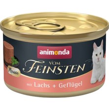 Animonda Vom Feinsten Somonlu ve Kümes Hayvanlı Yetişkin Kedi Konservesi 85G