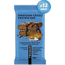 TeknoKapsül Trubar Çikolata Kaplamalı, Badem Ezmeli, Hindistan Cevizli Protein Bar 50 G x 12 Adet