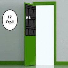 Colezium 12 Cepli Kapı Arkası Çok Amaçlı Organizer - Siyah