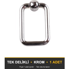Koçsan Dikdörtgen Sarkaç Kulp Lüks Country Mutfak Mobilya Dolap Çekmece Kulpu Krom Düğme