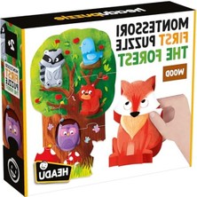 Eğitici Ilk Puzzle Seti, Orman Temalı 2-4 Yaş Için Tasarlandı