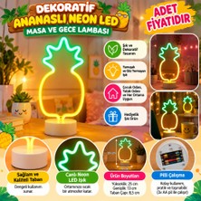 Marka Kolik Dekoratif Ananaslı Neon LED Masa ve Gece Lambası Hediyelik Lamba
