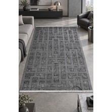 Ela Home Klast Antrasit Salon Oturma Odası Koridor Halısı Robot Süpürge Uyumlu Kolay Temizlenebilir Akrilik Y