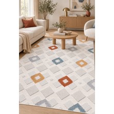 Ela Home Osırıs Dekoratif Desenli Polyester Halı, Robot Süpürgeye Uyumlu, Leke Tutmaz, Kolay Temizlenebilir,